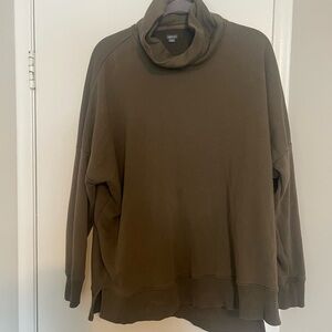 Aerie olive green cowl neck Sweater